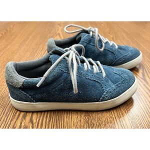 Hanna Andersson Boys Edvard School Blue Suede Lace Up Chukka Shoes Size 10 Girls